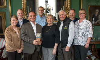 Members of the 1901 Society visiting with the Governor at the capital