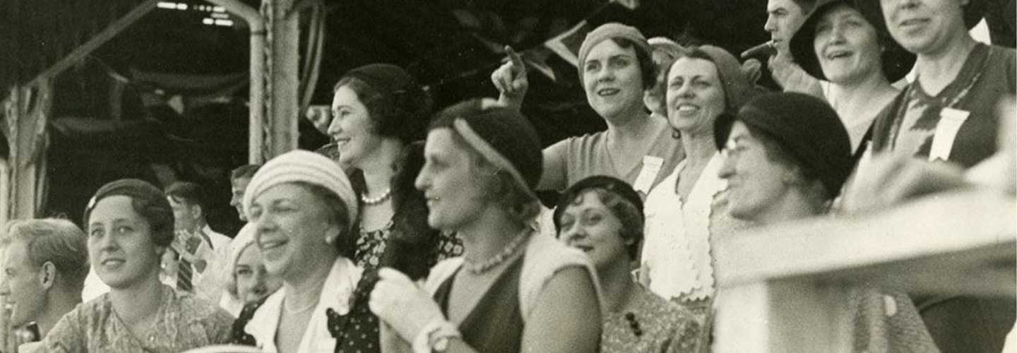 Historic Photo of Women at the Fair in 1932